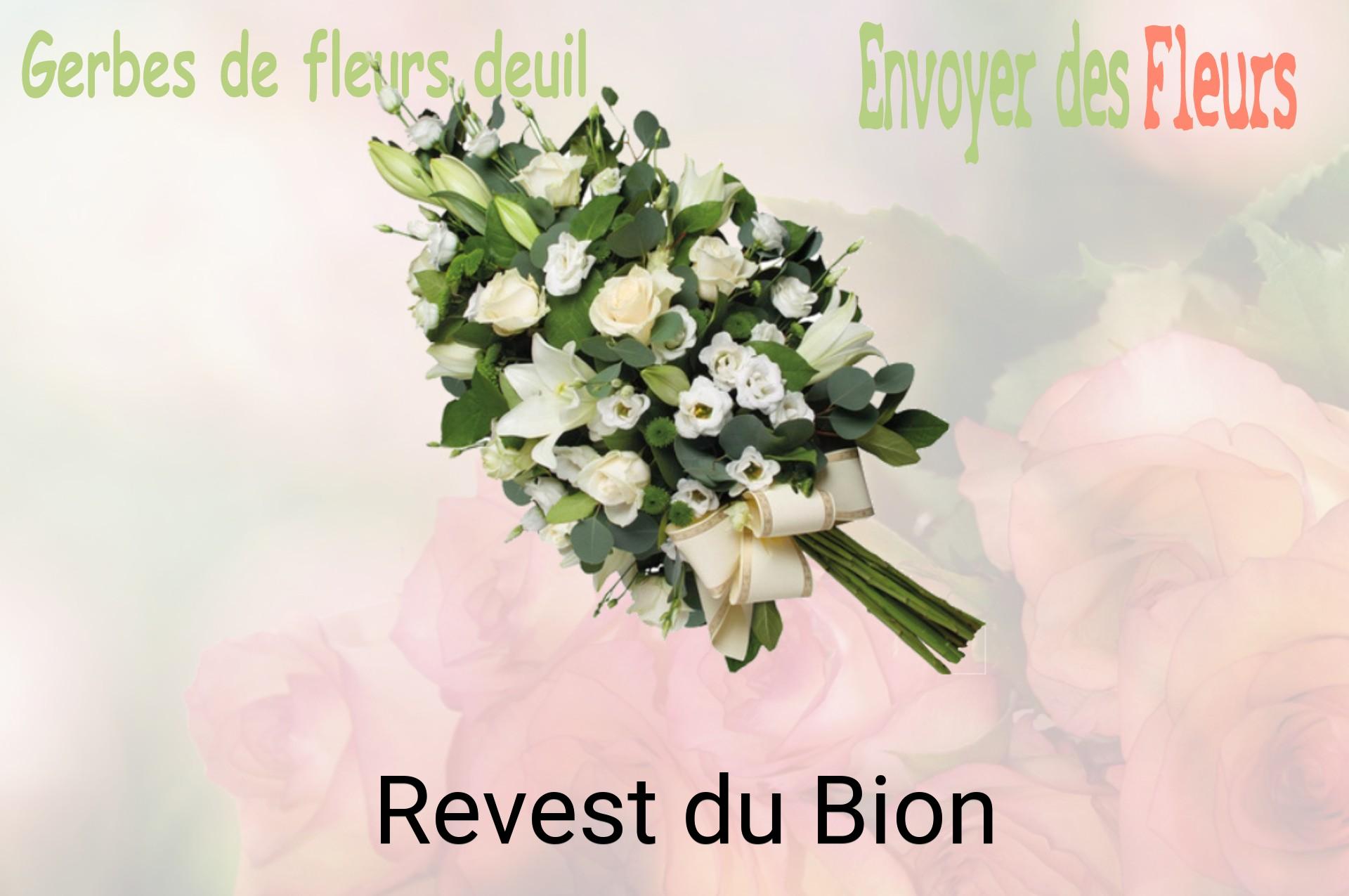 Gerbe de fleurs de deuil livrée à Revest-du-Bion